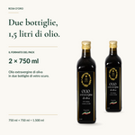 Olio EVO biologico – 2 bottiglie da 750 ml