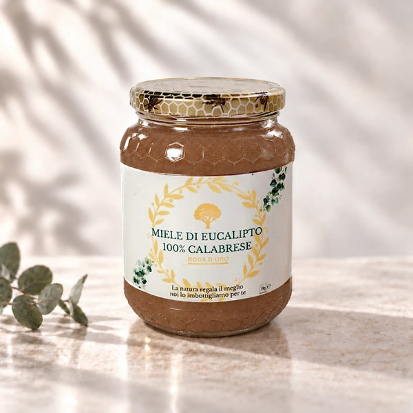Miele di eucalipto Rosa D’Oro 1 kg, colore e consistenza uniformati al vasetto 500 g