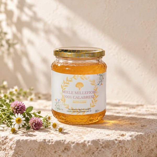 Miele millefiori Rosa D’Oro, vasetto 500 g