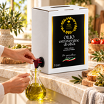 Bag in box Rosa D’Oro 5 L — erogazione dell’olio