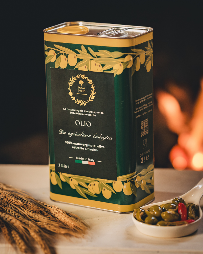 Lattina Olio EVO biologico Rosa D'Oro 3 litri